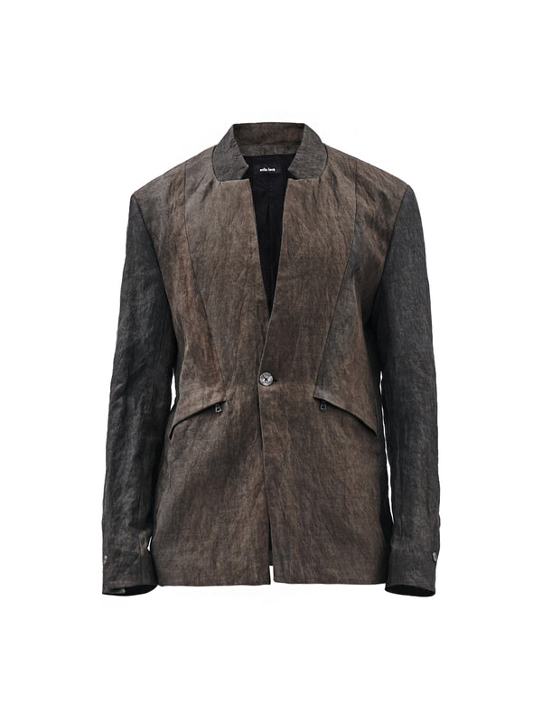 areso blazer cotton/metal blend cold dyed