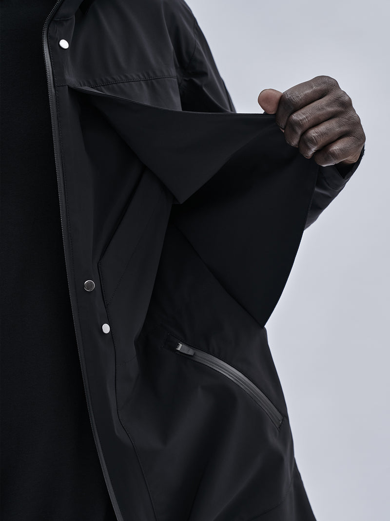 unai adjustable coat graphene black