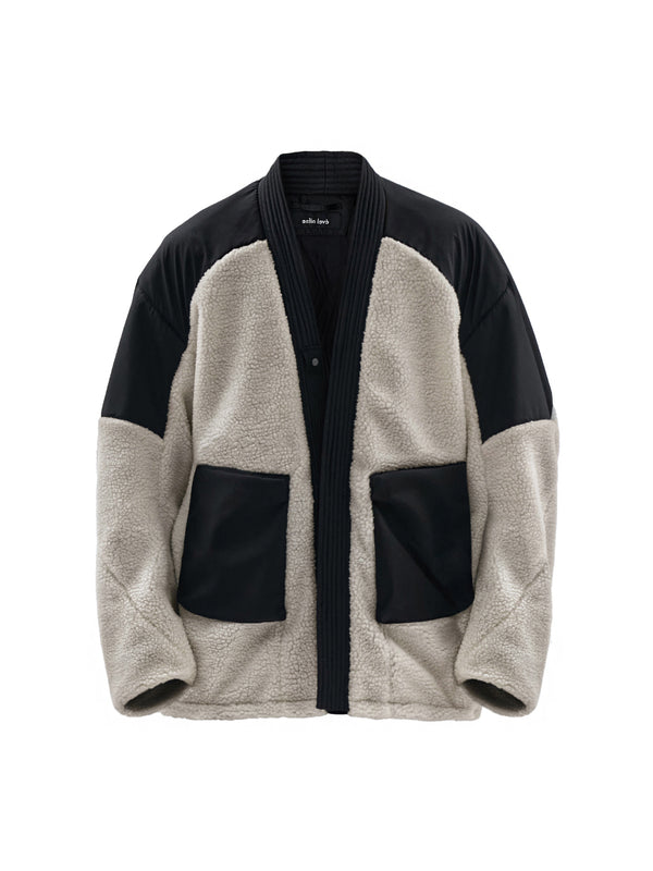 mendix noragi merino wool sherpa off white / black