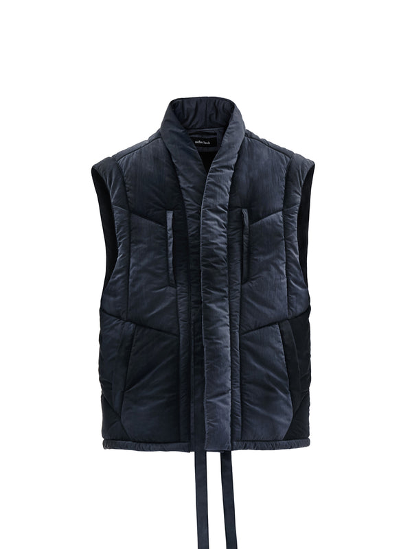 garun padded vest obsidian blue
