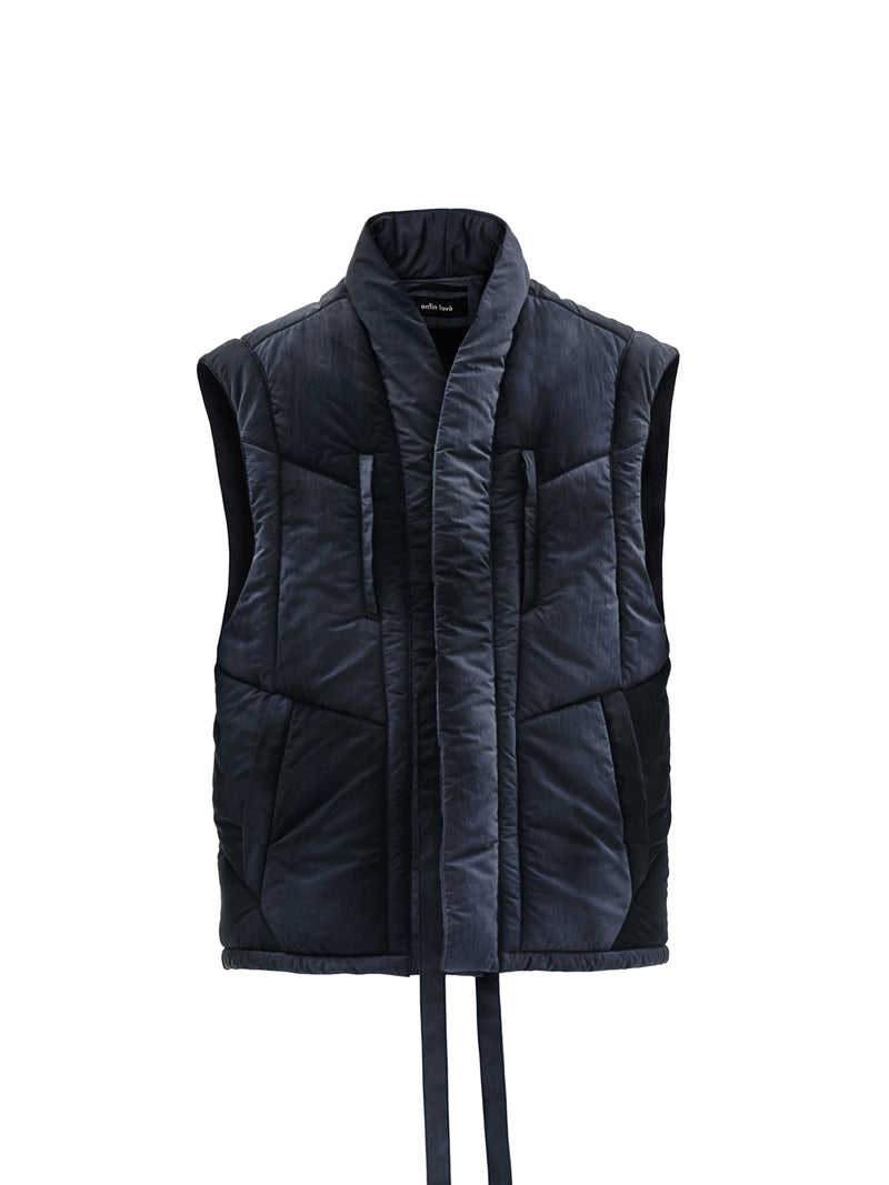 garun padded vest obsidian blue