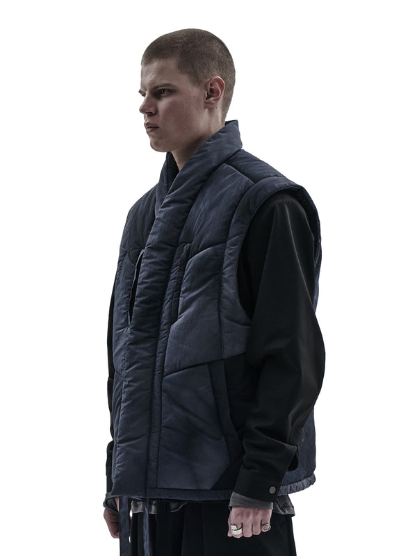 garun padded vest obsidian blue