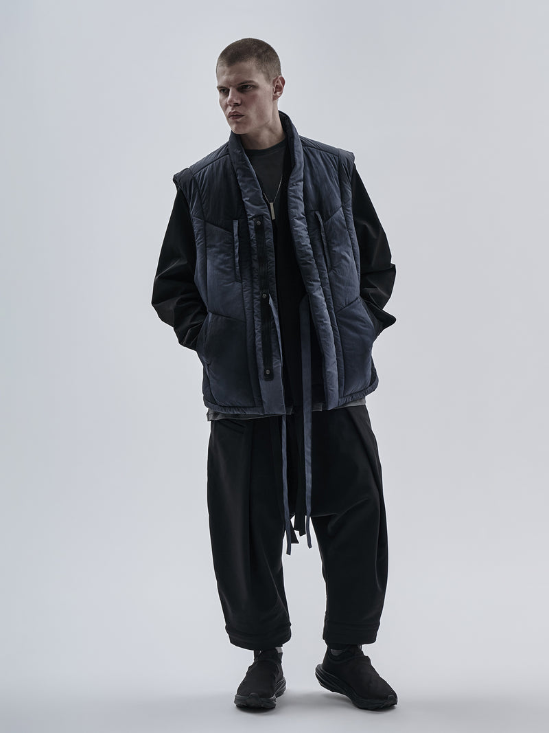 garun padded vest obsidian blue