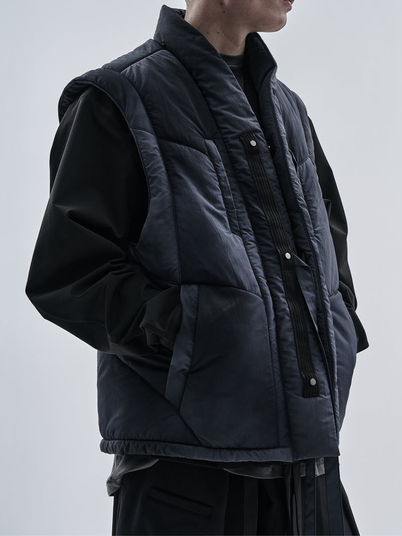 garun padded vest obsidian blue