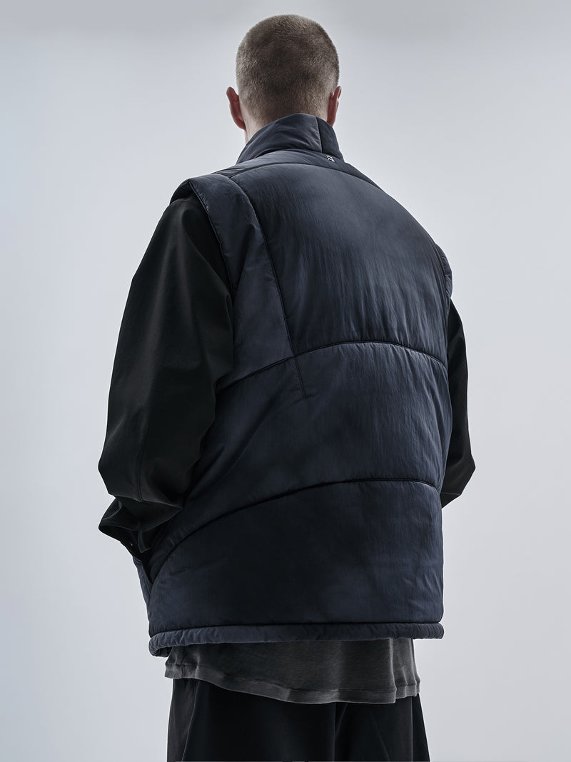 garun padded vest obsidian blue