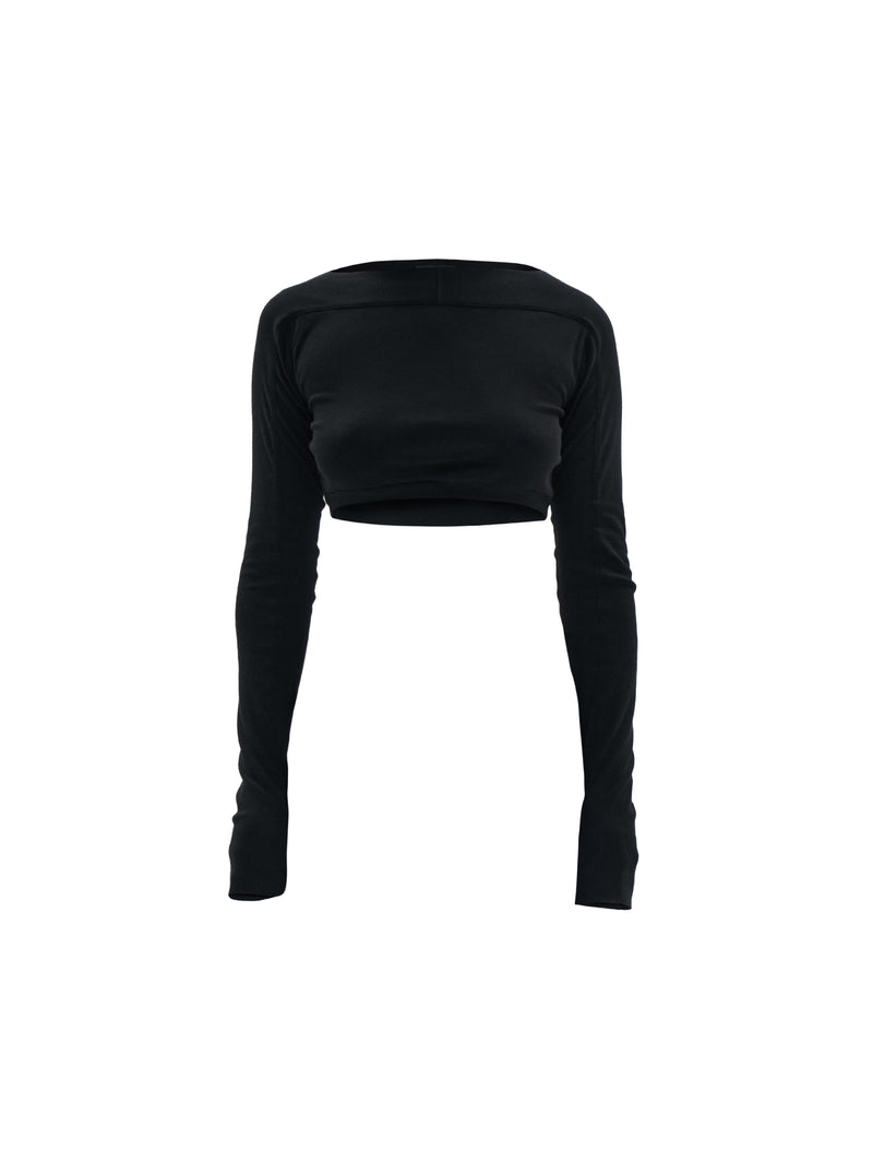 zirin cropped longsleeve cotton cashmere black