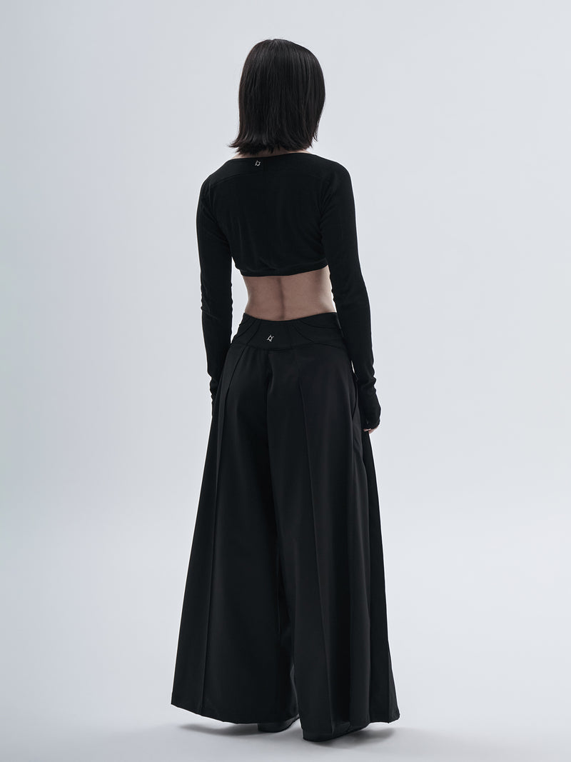 zirin cropped longsleeve cotton cashmere black