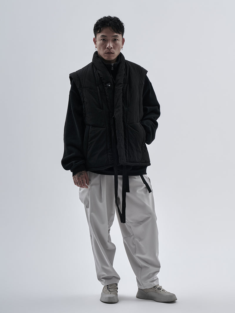 garun padded vest nylon metal black