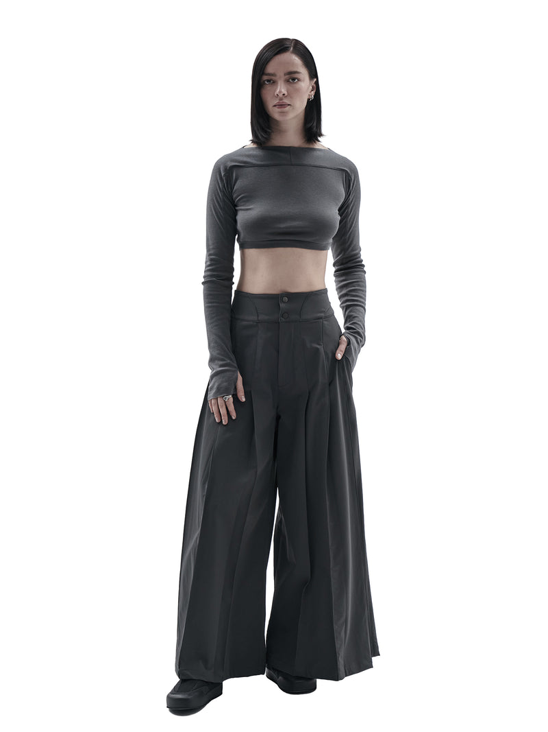 zirin cropped longsleeve cotton cashmere grey