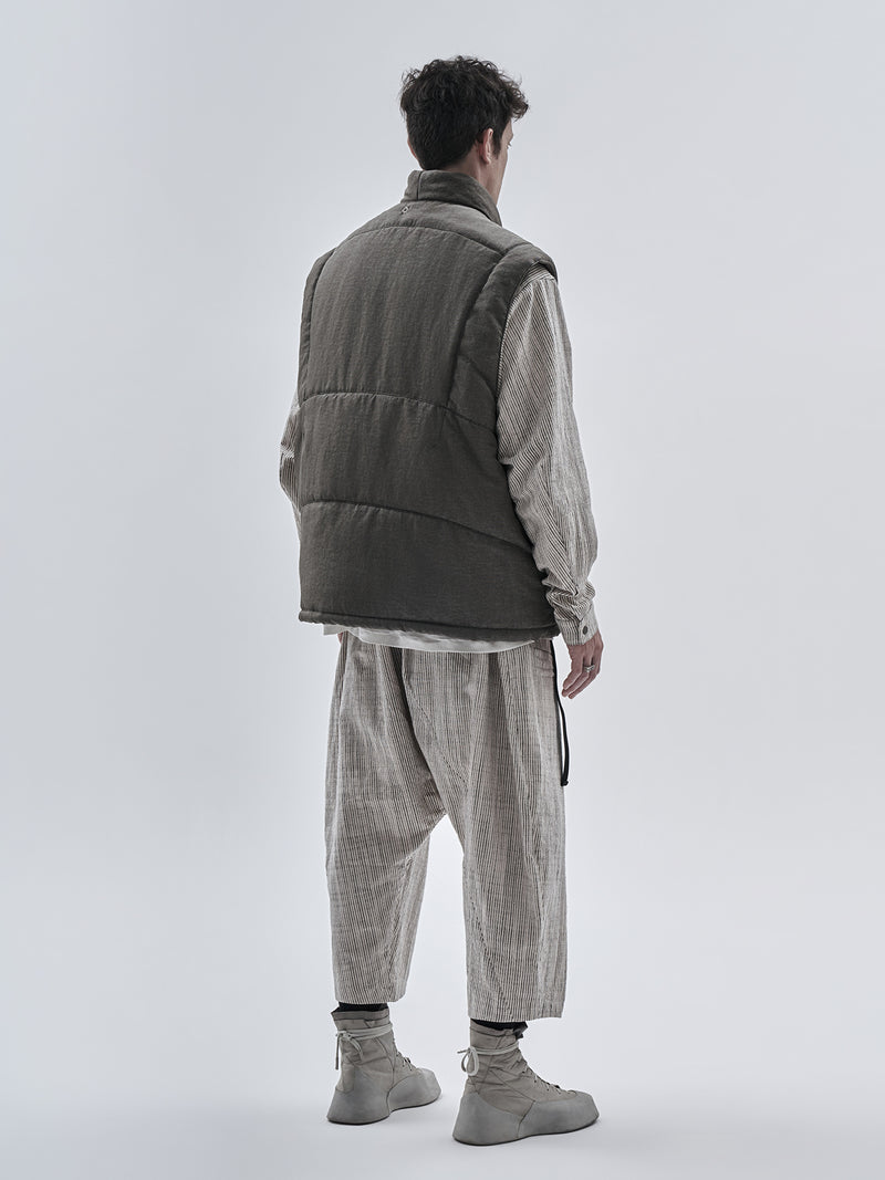 garun padded vest umber