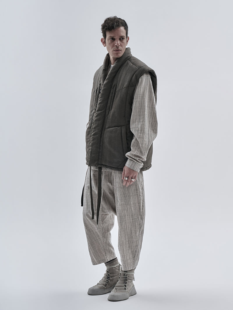 garun padded vest umber