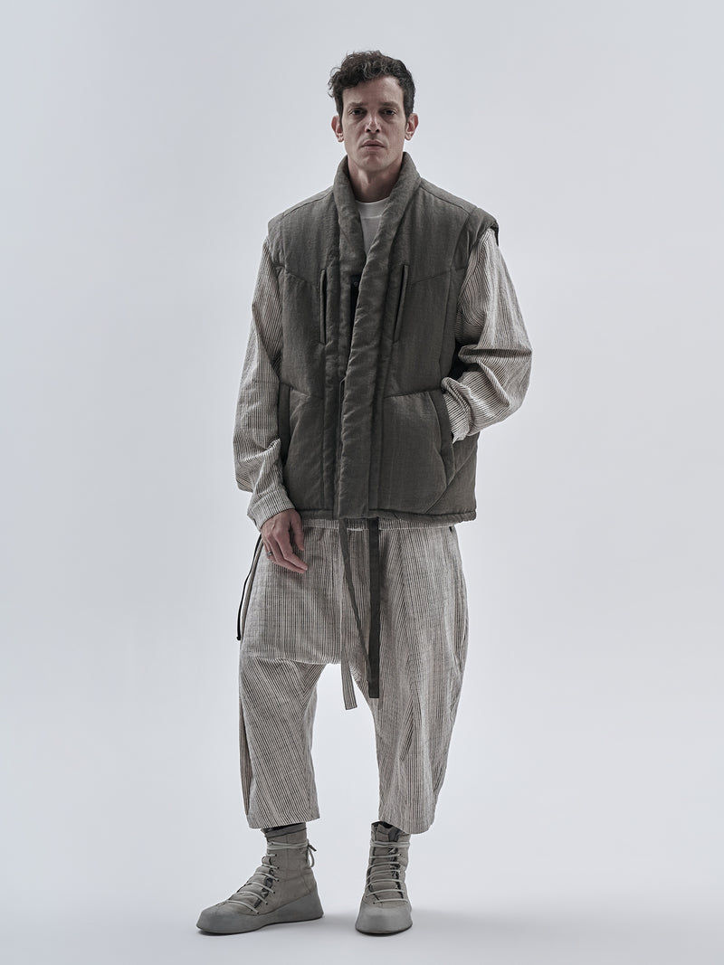 garun padded vest umber