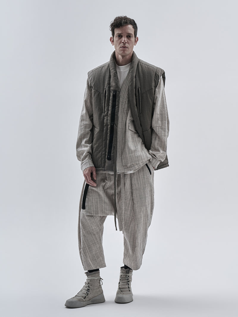 garun padded vest umber