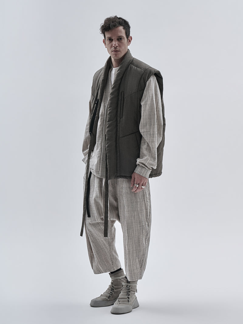 garun padded vest umber