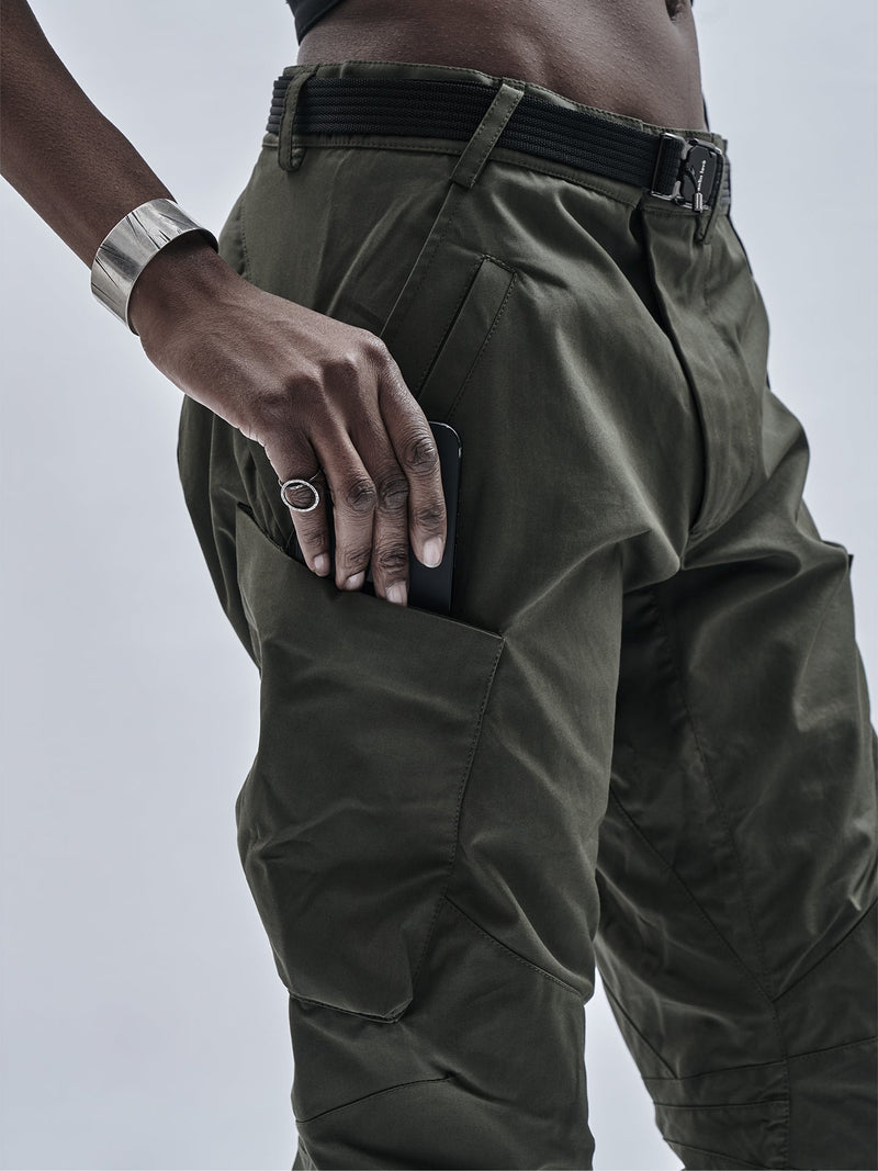 ameztu articulated cargo pants etaproof olive