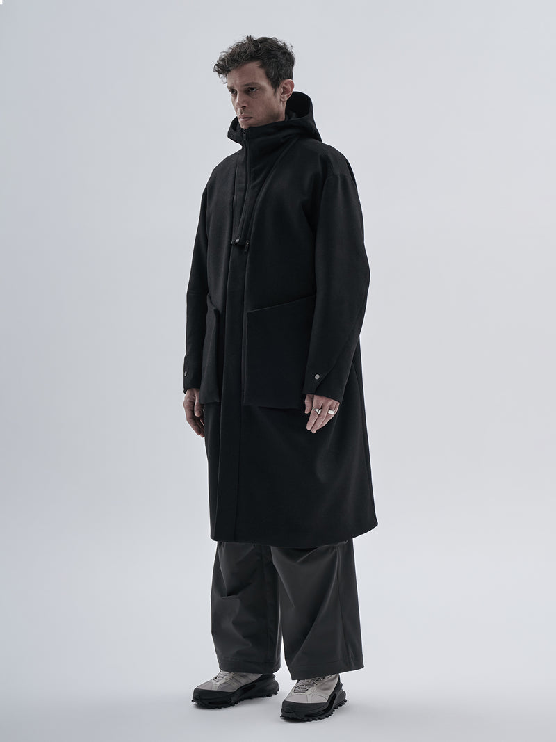 oihan coat technical wool onyx