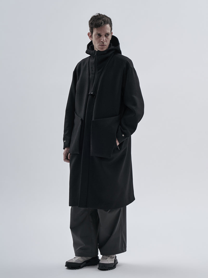 oihan coat technical wool onyx