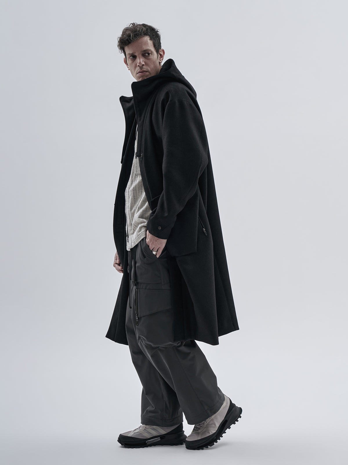 oihan coat technical wool onyx