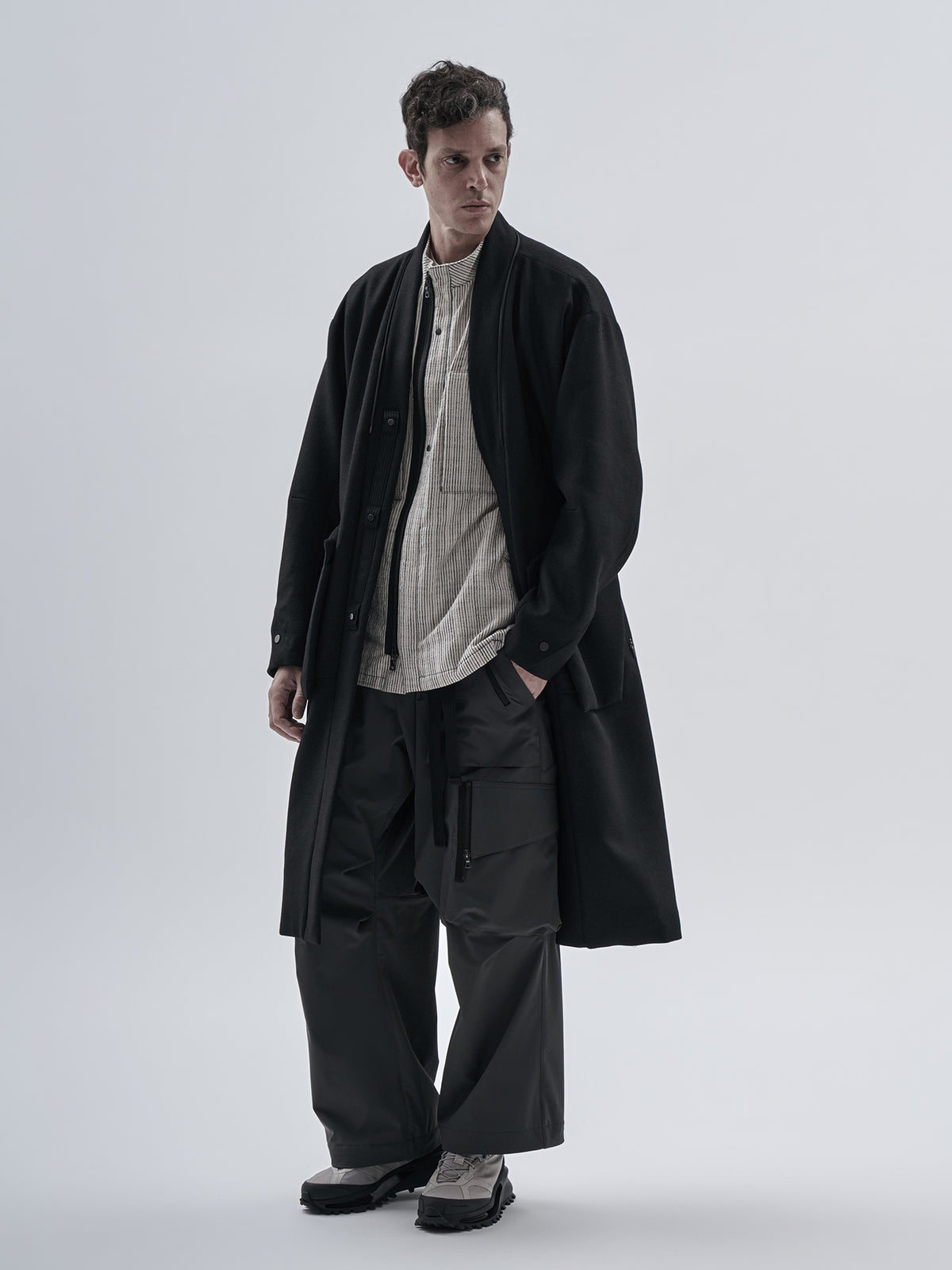 oihan coat technical wool onyx
