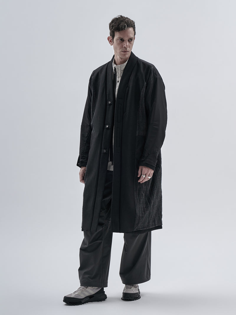 oihan coat technical wool onyx