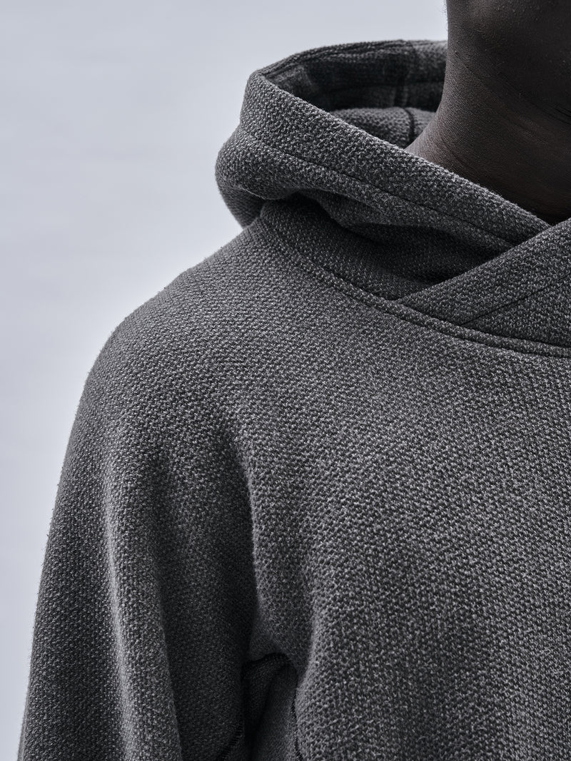 ehitu hoodie cold dyed grey