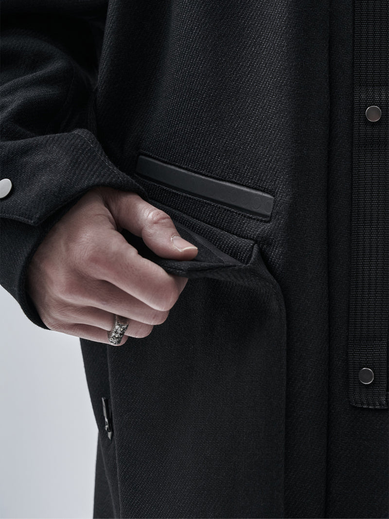 oihan coat technical wool onyx