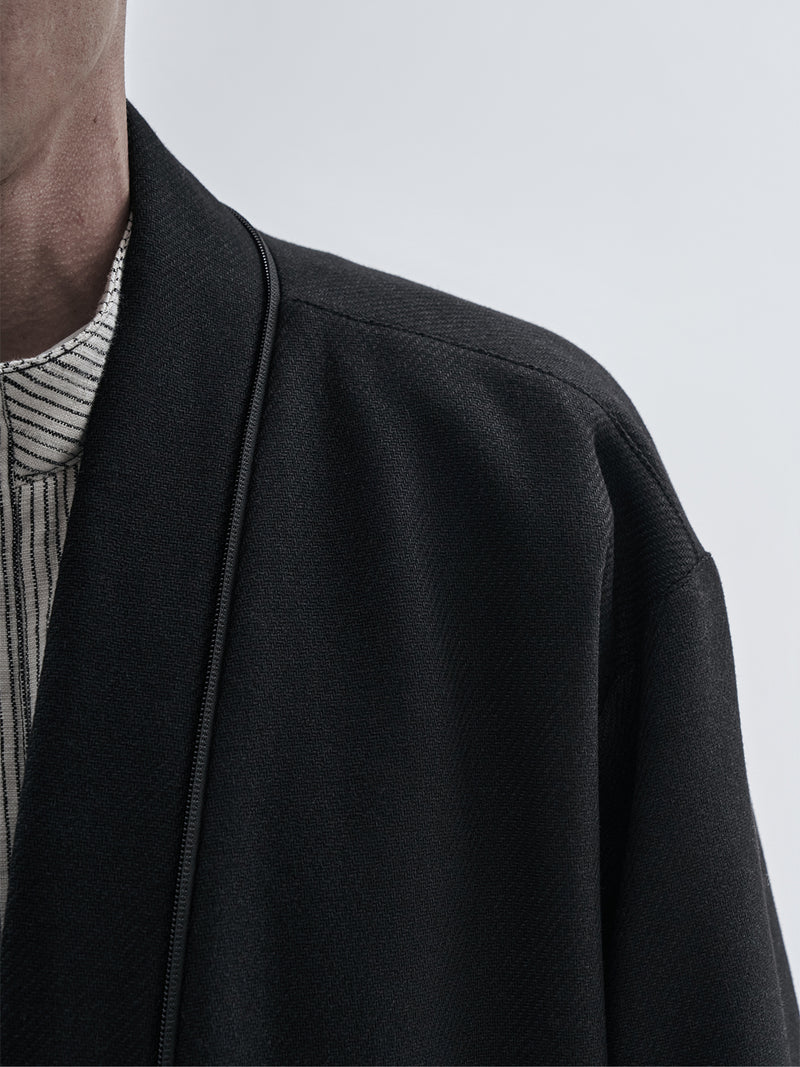 oihan coat technical wool onyx