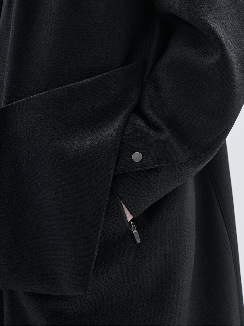 oihan coat technical wool onyx