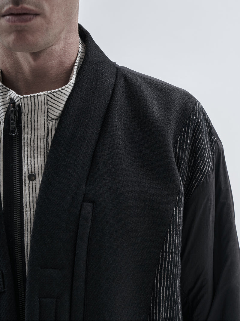 oihan coat technical wool onyx