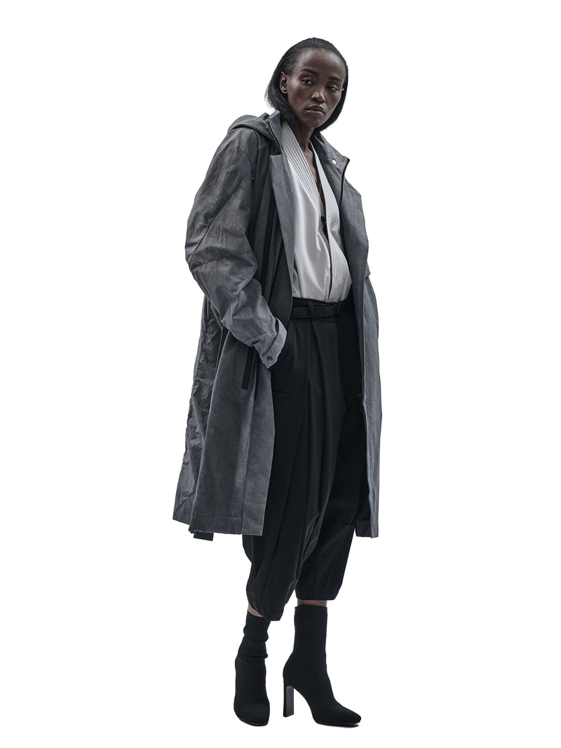 oihu coat cold dyed grey