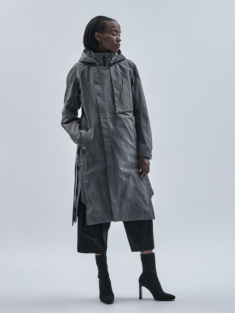 oihu coat cold dyed grey