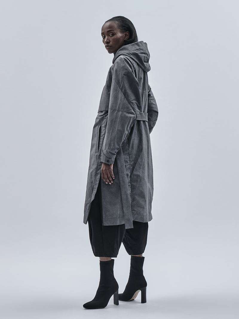 oihu coat cold dyed grey