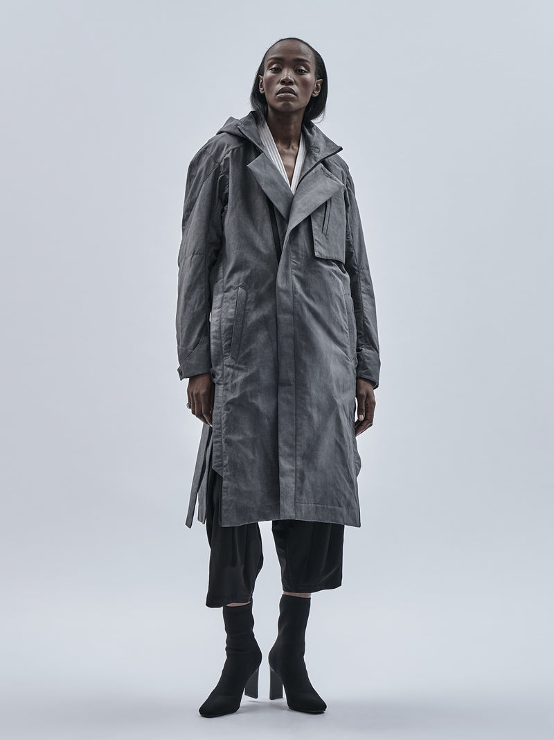 oihu coat cold dyed grey