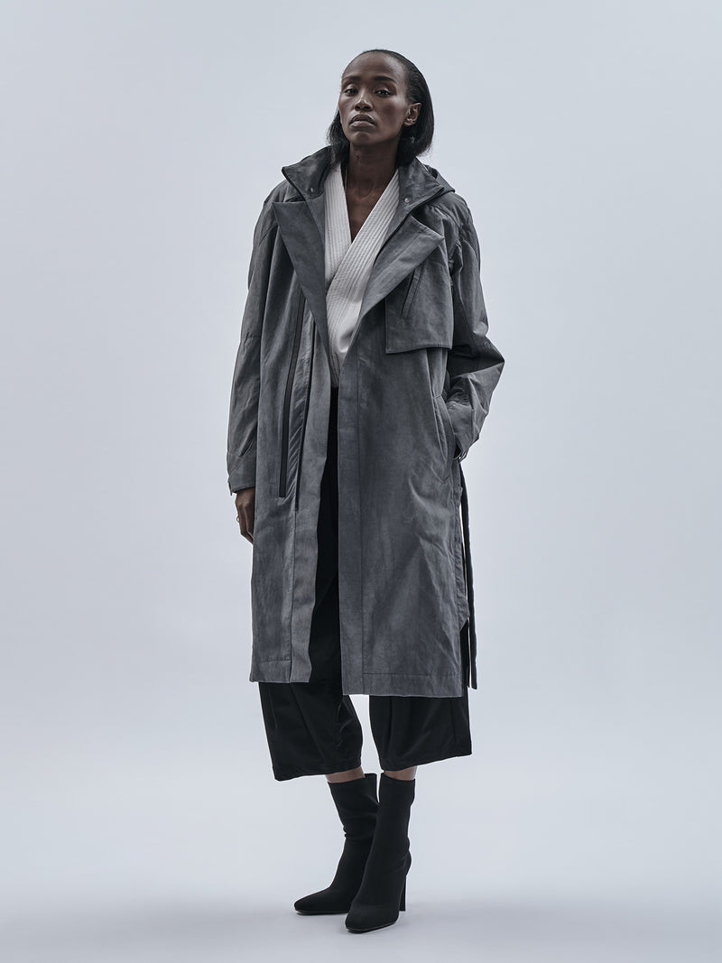 oihu coat cold dyed grey