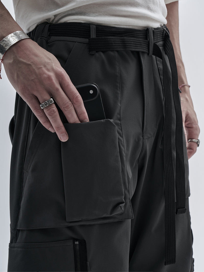 aroka cargo pants schoeller dryskin iron grey