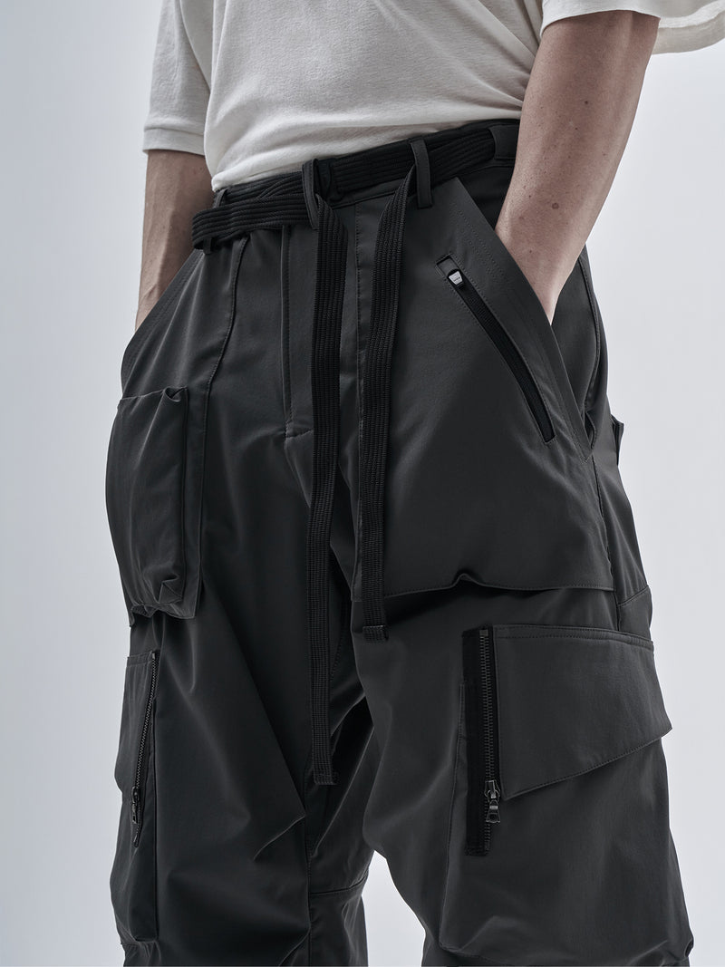 aroka cargo pants schoeller dryskin iron grey