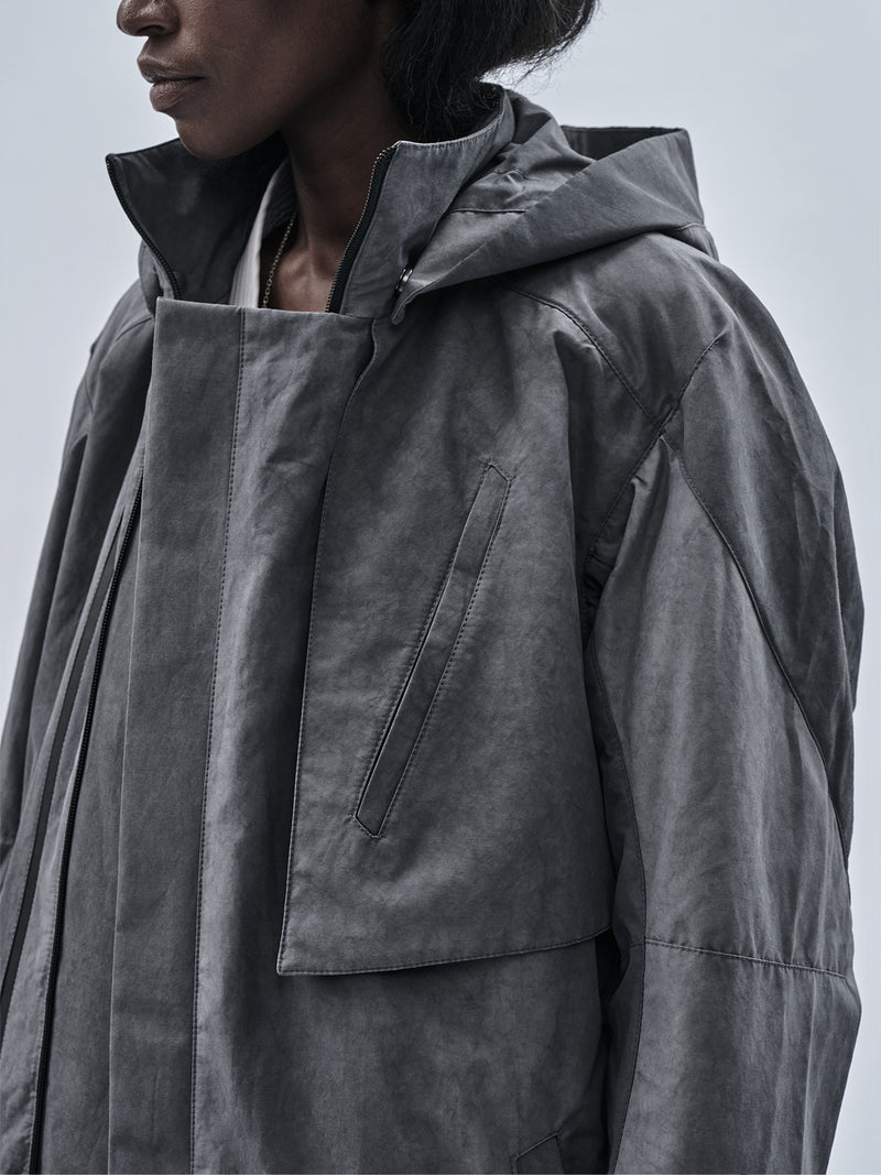 oihu coat cold dyed grey