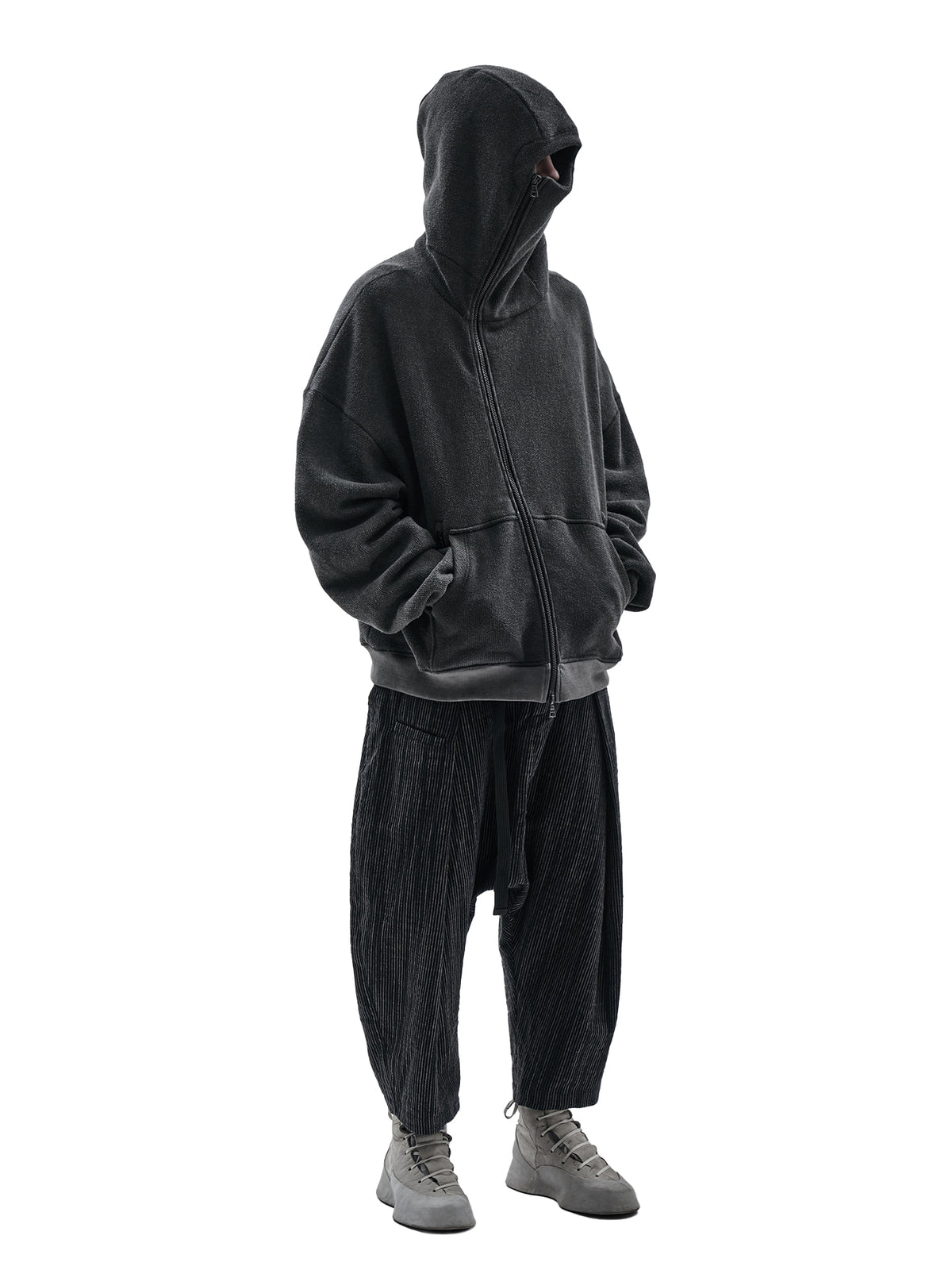 bihar hoodie cold dyed grey