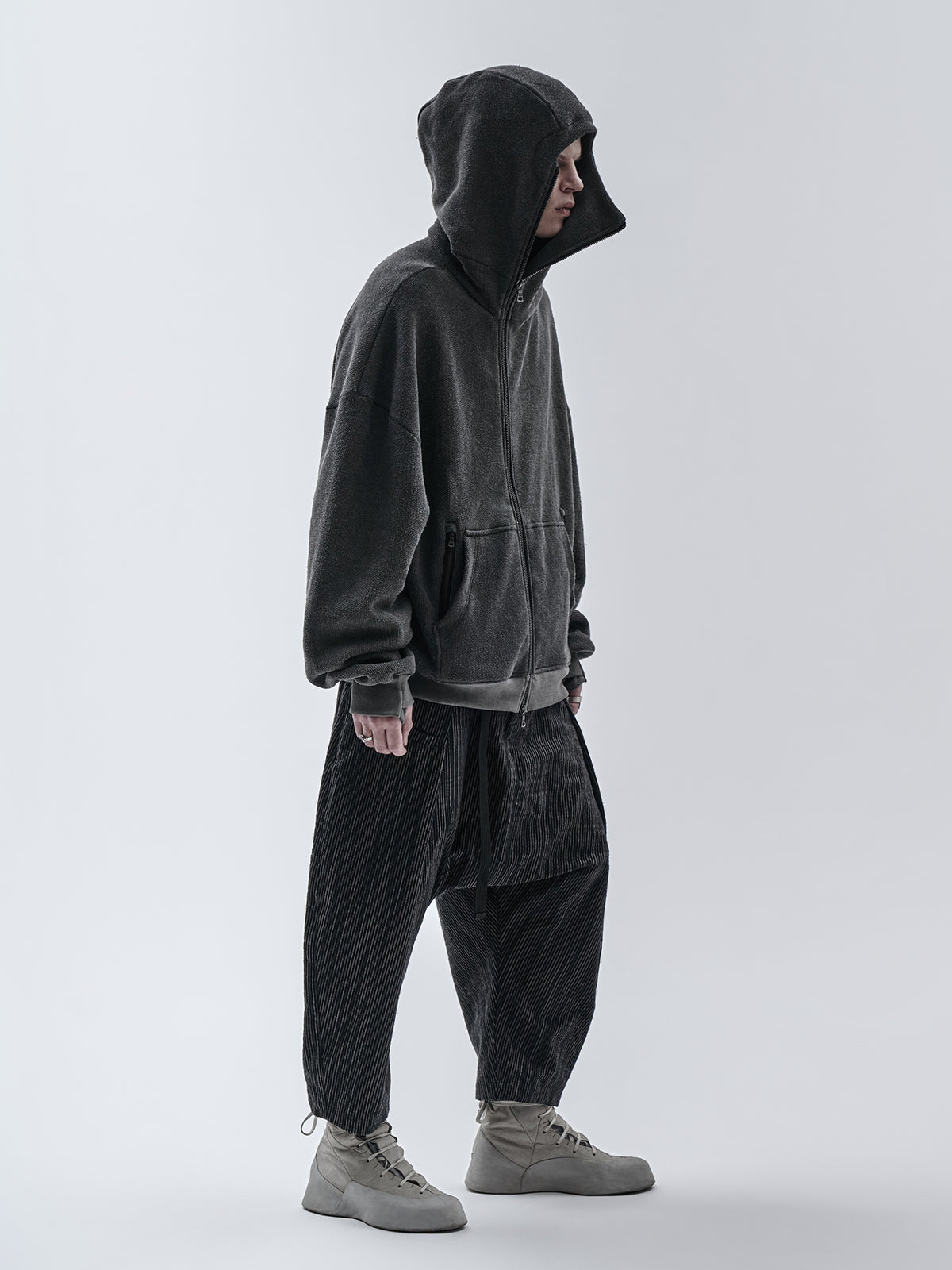 bihar hoodie cold dyed grey