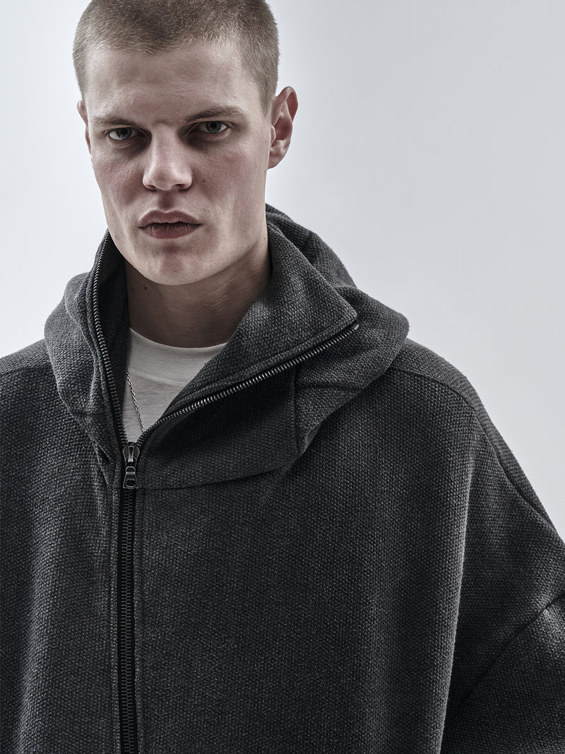 bihar hoodie cold dyed grey