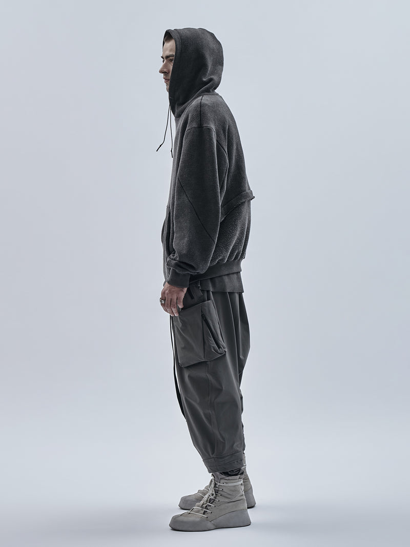 exalde hoodie cold dyed grey