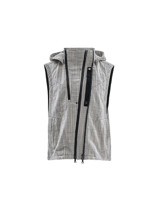 otzan vest chalk stripe moon