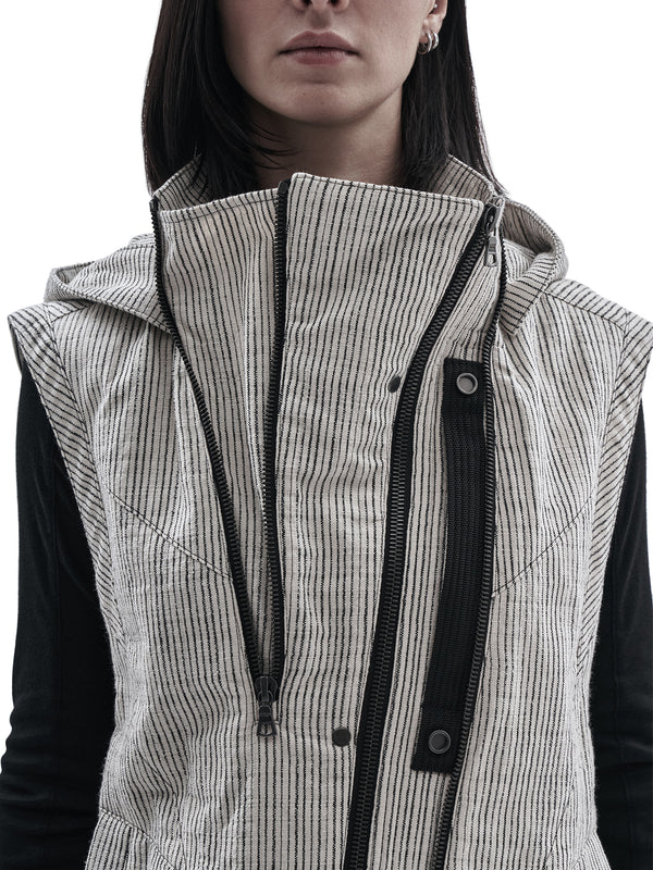 otzan vest chalk stripe moon