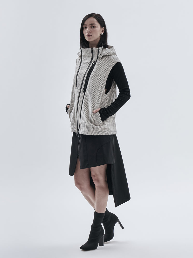 otzan vest chalk stripe moon