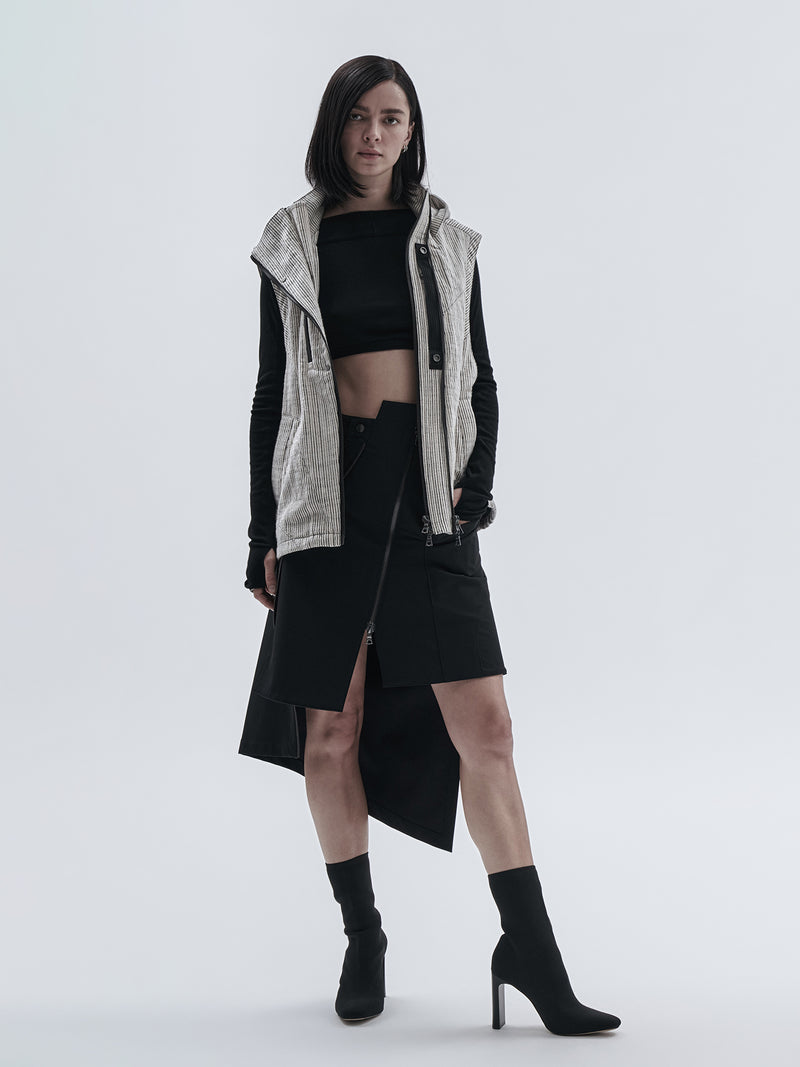 otzan vest chalk stripe moon