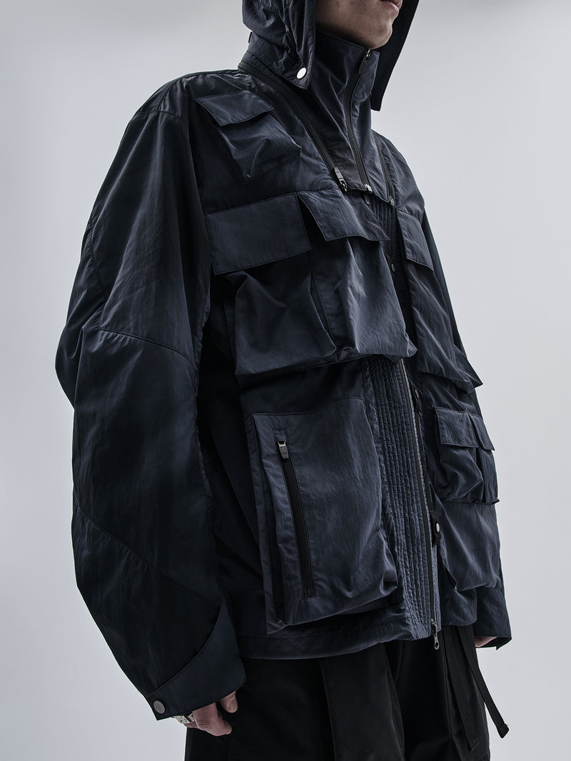 luken jacket cold dyed obsidian blue