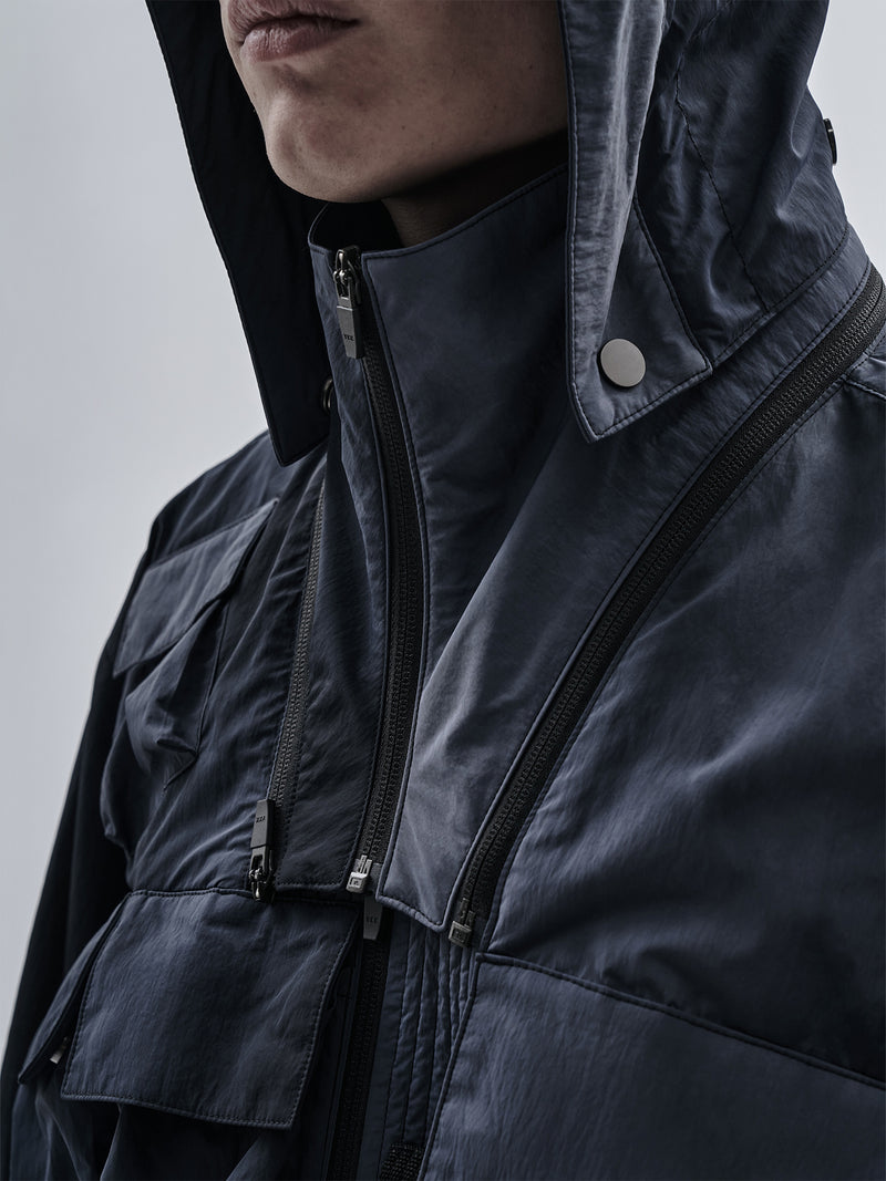 luken jacket cold dyed obsidian blue