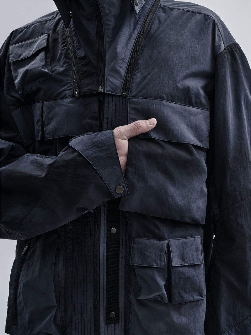 luken jacket cold dyed obsidian blue