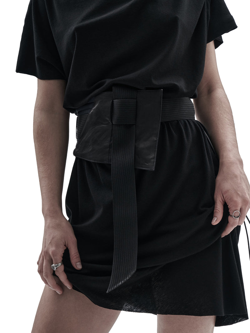 ardatz waist belt schoeller metal / cold dyed obsidian blue