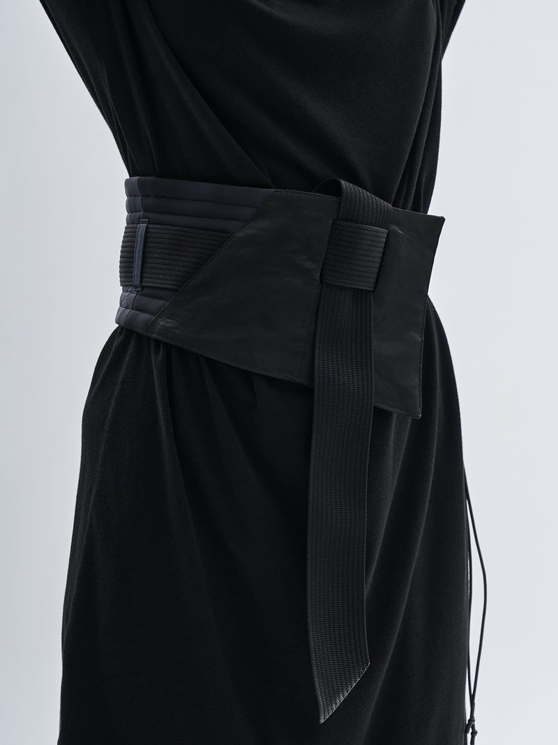 ardatz waist belt schoeller metal / cold dyed obsidian blue